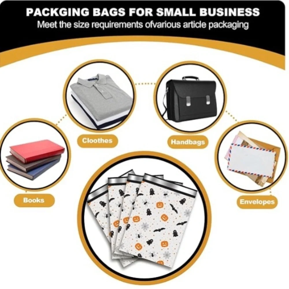 10 Count Polymailer Size Variety Bundle - HALLOWEEN (5/6x9 + 5/10x13)